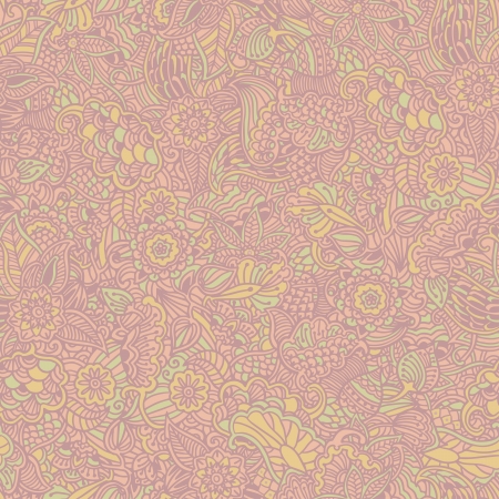 Pastel vector floral seamless pattern.のイラスト素材