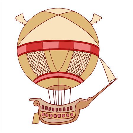 Aerostat isolated vector illustration.のイラスト素材