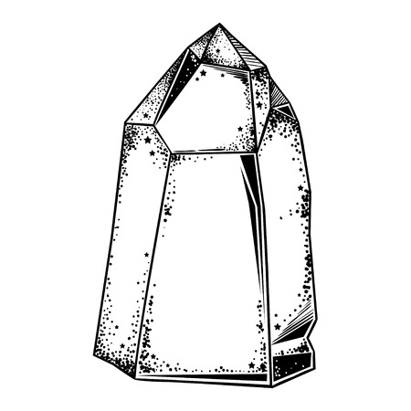 Magical crystal gem. Vector  illustration.のイラスト素材