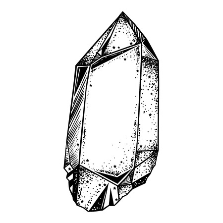 Magical crystal gem. Vector  illustration.のイラスト素材