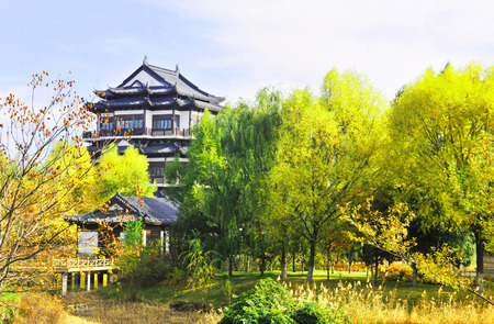 Autumn scenic in a parkのeditorial素材