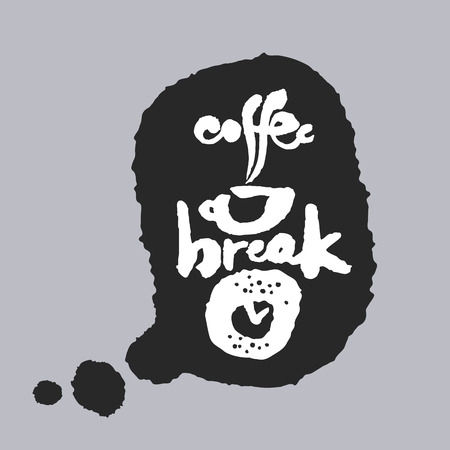 Coffee Break in a Speech Bubbleのイラスト素材