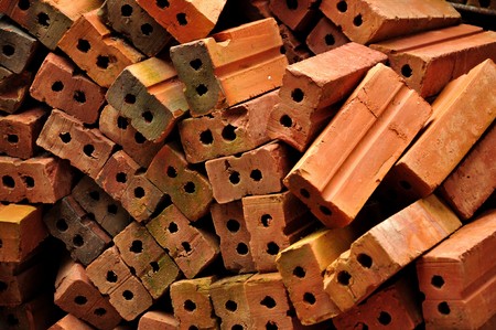 bricks for building and constructionの写真素材