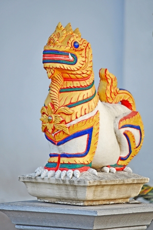 Buddhist mentioned. Two singha on the gate, which front of the temple gate. It is one male singha and one female singha. The implications of the belief that one is. Waiting for the advent of the Buddha, his name is の写真素材