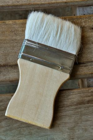 Brush white skin soft, smooth and compact, easy to use and close to the wood.の写真素材