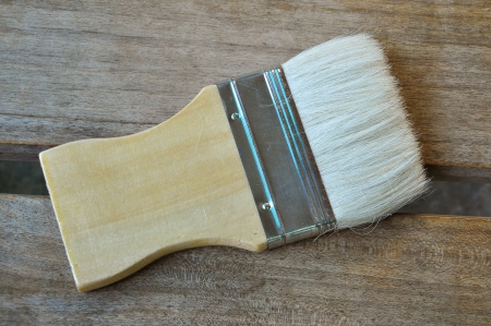 Brush white skin soft, smooth and compact, easy to use and close to the wood.の写真素材
