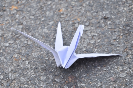 In Japan you can often see paper craneの写真素材