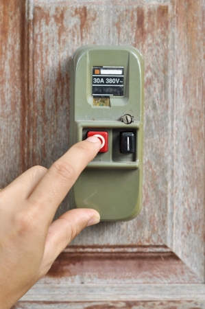 electrical switch used to control a mechanical or electrical or electronic device for making or breaking or changing the connections in a circuitの写真素材