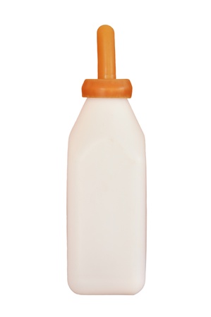 We usually use a bottle for feeding a calf in farmの写真素材