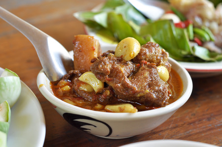 Hinlay Curry is the food of northern Thailand curry paste tastes salty - sour curry, originating in Burma.の写真素材