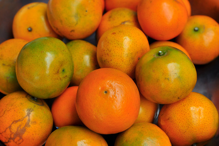 Orange is a fruit that many people know very well that the fruit has a high vitamin C content の写真素材