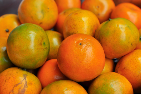 Orange is a fruit that many people know very well that the fruit has a high vitamin C content の写真素材