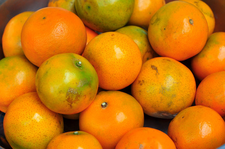 Orange is a fruit that many people know very well that the fruit has a high vitamin C content の写真素材