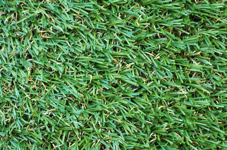 Plan view of artificial turf on the floor の写真素材