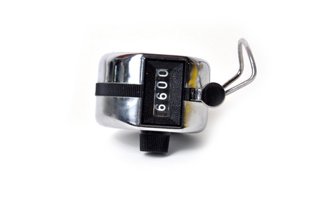 Hand held tally counter isolated の写真素材