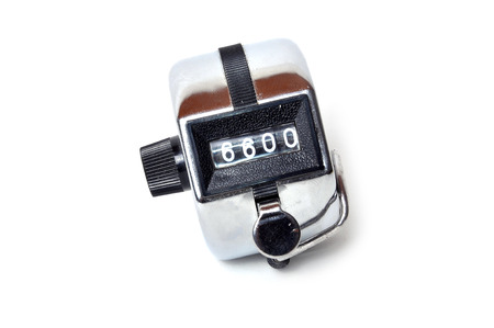 Hand held tally counter isolated の写真素材