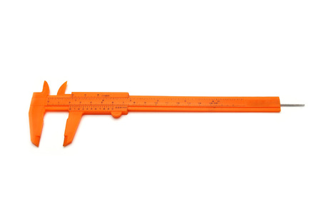 Orange vernier caliper isolated の写真素材