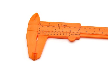 Orange vernier caliper isolated の写真素材