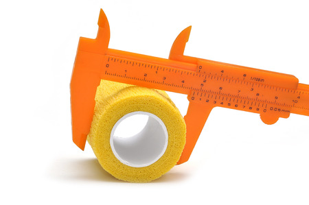 Orange vernier caliper isolated の写真素材