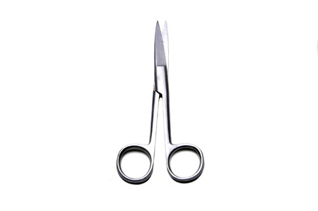 Metzenbaum scissors are surgical scissors designed for cutting delicate tissue.の写真素材