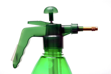 handle sprayer isolated on white backgroundの写真素材