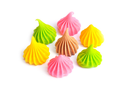Aalaw sweet dessert made ââof flour. The outer surface is solid sugar. The inner is viscosity starchy. There are many colors and fragrant.の写真素材