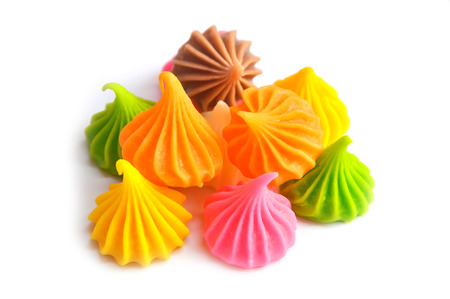 Aalaw sweet dessert made ââof flour. The outer surface is solid sugar. The inner is viscosity starchy. There are many colors and fragrant.の写真素材
