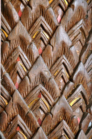 Texture of carved wood in the interior.の写真素材