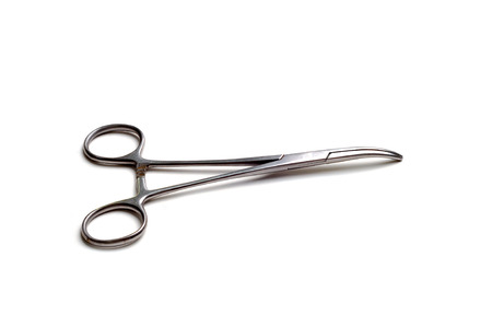 Artery clamp is used to grasp vascular surgery.の写真素材