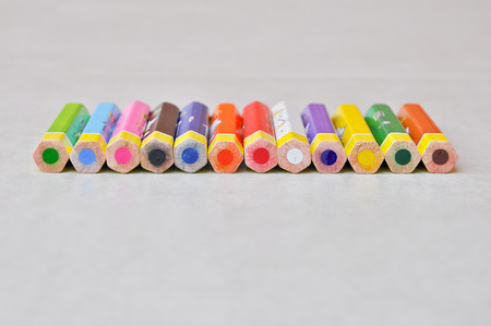 Colour pencils are devices that help the imagination of children.の写真素材