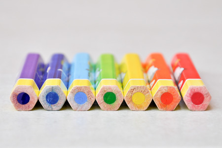 Colour pencils are devices that help the imagination of children.の写真素材