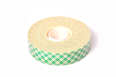 Sided adhesive tape isolated  on white backgroundの写真素材