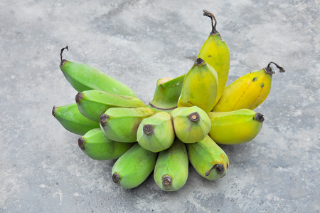 Bananas are harvested before its fruit is ripe, it is yellow.の写真素材