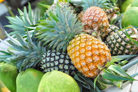 Fresh pineapples from farmersの写真素材