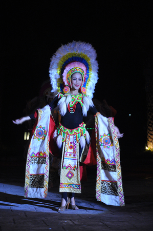 One of entertainment show at chiang mai night safari is a cabaret showのeditorial素材