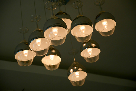 Ceiling Lights design similar a wine glass.の写真素材