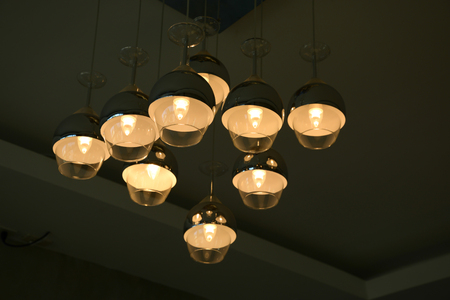 Ceiling Lights design similar a wine glass.の写真素材