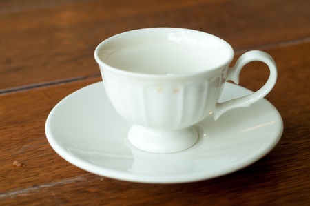 Cup of coffee and coffee are drunk.の写真素材