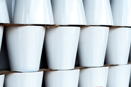 Products are sold in ceramic shop.の写真素材