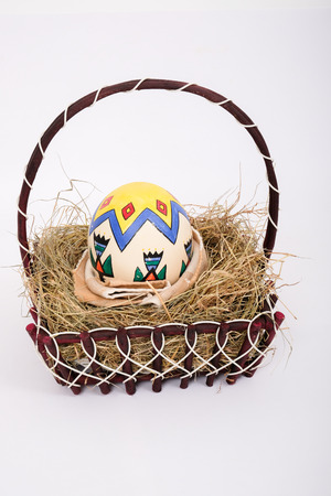 Easter eggs or Paschal eggs are decorated eggs that are usually used as gifts on the occasion of Easter.の写真素材