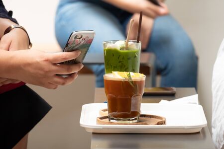Beverage on the party tableの写真素材