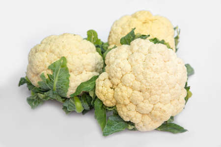 Cauliflower is a plant in the cruciferous family, as well as broccoli and cabbage.の写真素材