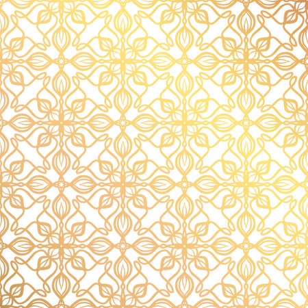 Gold islamic seamless pattern for holiday decoration. Vector clipartのイラスト素材