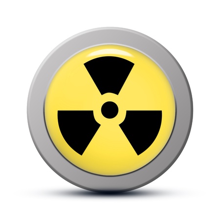 yellow round Icon series : Radiation buttonの写真素材