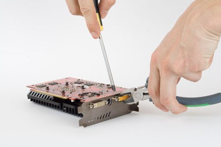 Computer videocard repairing.の写真素材