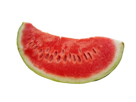 Delicious slice of watermelon isolated on white backgroundの写真素材