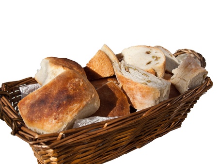 Home made bread filled with olives isolated on white backgroundの写真素材