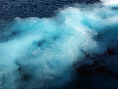 Image show a sea power from boat    の写真素材