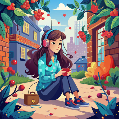 Vector colorful illustration EPS. Clipart Hand drawn cartoon graphic deisgn icon. AI generated imageのイラスト素材