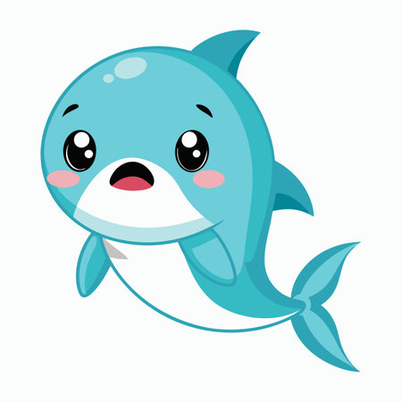Clearnose Skate fish speaks kawaii. AI generated image. Clipart cartoon design iconのイラスト素材